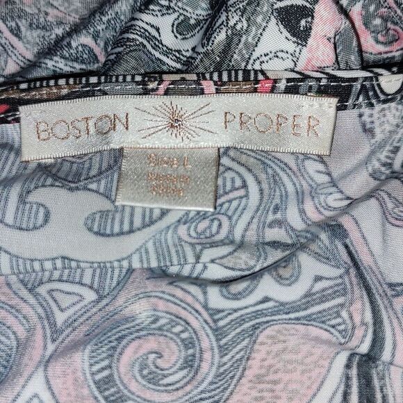 Boston Proper embellished collar tunic Sz L - Picture 6 of 6